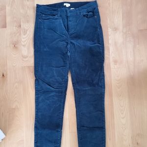 J Crew Teal Velvet Pants
